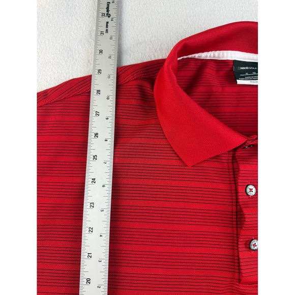 Nike Golf Dri-FIT Polo Short Sleeve Shirt Striped Athletic Training XL - Picture 6 of 9